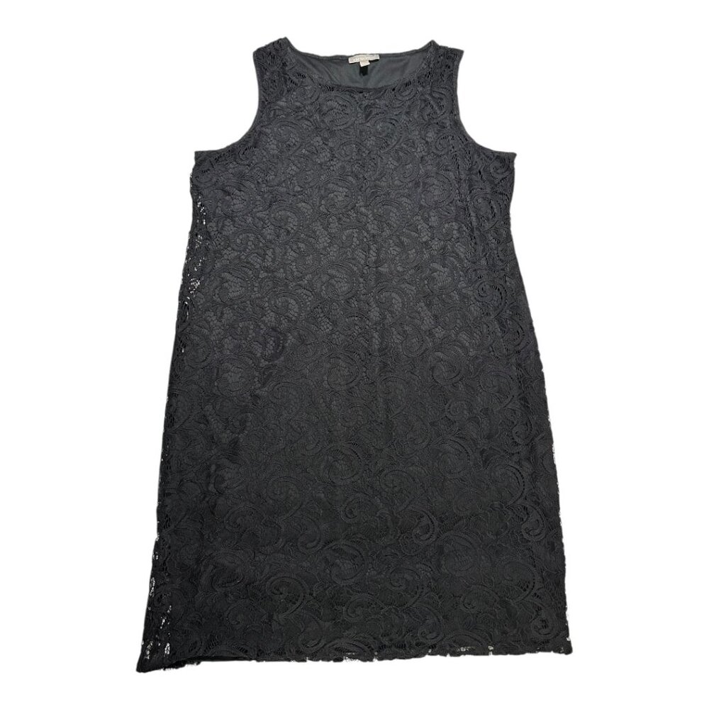 Woman Within | Black Lace | Sleeveless Shift Dress | Plus Size 24W